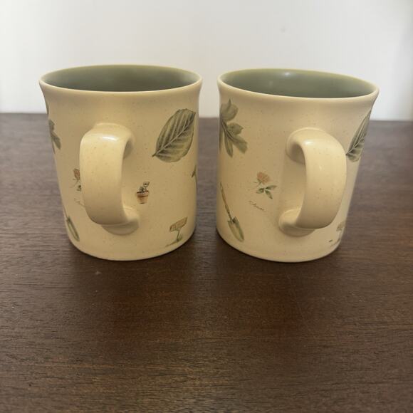 Portfolio by Pfaltzgraff Naturewood Mug 2 Stoneware Mugs 12 oz Garden Cottage - Picture 2 of 13